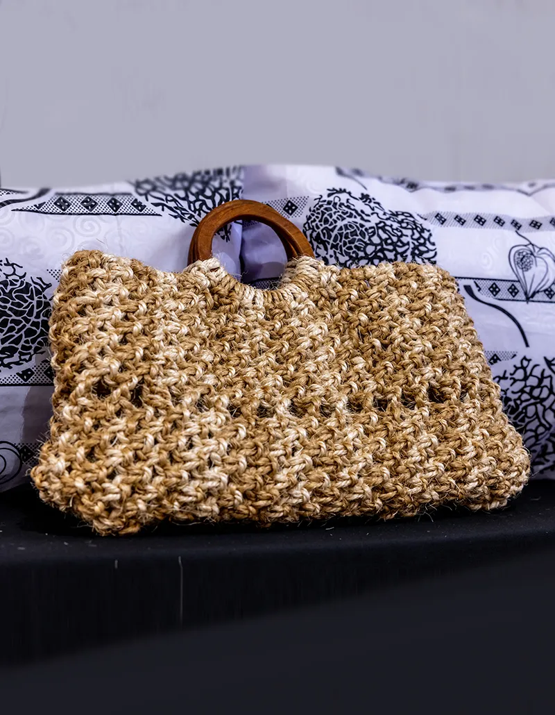 Multiple Stripes Sisal Bag - Image 2