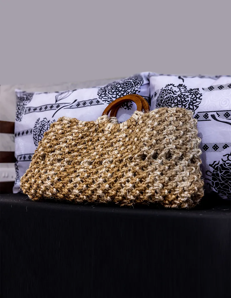 Multiple Stripes Sisal Bag - Image 3